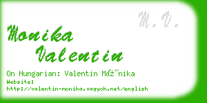 monika valentin business card